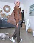 Sac cabas 100% cuir marron taupe - 𝐌𝐚𝐫𝐢𝐧𝐚𝟒𝟒𝐟𝐚𝐦𝐢𝐥𝐲