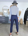 Chemise à fines rayures asymétrique - 𝐌𝐚𝐫𝐢𝐧𝐚𝟒𝟒𝐟𝐚𝐦𝐢𝐥𝐲