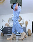 Bottines Janis beiges 100% cuir - ๐๐๐ซ๐ข๐ง๐๐๐๐๐๐ฆ๐ข๐ฅ๐ฒ