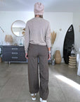 Pull beige chiné à maille fine et chaude
