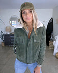 Blouson teddy velours côtelé vert-kaki - 𝐌𝐚𝐫𝐢𝐧𝐚𝟒𝟒𝐟𝐚𝐦𝐢𝐥𝐲
