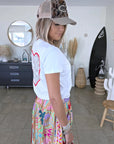 T-shirt blanc dos coeur en dentelle