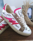 Baskets ZV1747 blanche à tags 100% cuir - 𝐌𝐚𝐫𝐢𝐧𝐚𝟒𝟒𝐟𝐚𝐦𝐢𝐥𝐲
