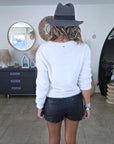 Short noir 100% cuir
