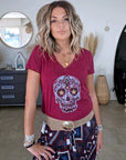 T-shirt bordeaux mexicain - 𝐌𝐚𝐫𝐢𝐧𝐚𝟒𝟒𝐟𝐚𝐦𝐢𝐥𝐲