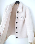 Veste en bouclette écrue