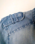 Chemise en denim bleu délavé
