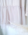 Robe beige à effet superposition