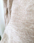 Pull beige chiné à maille fine et chaude