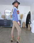 Pantalon beige coupe cargo