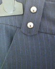 Pantalon chic et confort bleu marine à fines rayures - 𝐌𝐚𝐫𝐢𝐧𝐚𝟒𝟒𝐟𝐚𝐦𝐢𝐥𝐲
