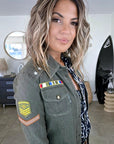 Robe chemise kaki militaire 2&1 - 𝐌𝐚𝐫𝐢𝐧𝐚𝟒𝟒𝐟𝐚𝐦𝐢𝐥𝐲