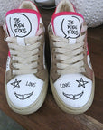 Baskets ZV1747 blanche à tags 100% cuir - 𝐌𝐚𝐫𝐢𝐧𝐚𝟒𝟒𝐟𝐚𝐦𝐢𝐥𝐲