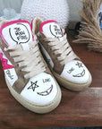 Baskets ZV1747 blanche à tags 100% cuir - 𝐌𝐚𝐫𝐢𝐧𝐚𝟒𝟒𝐟𝐚𝐦𝐢𝐥𝐲