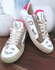 Baskets ZV1747 blanche à tags 100% cuir - 𝐌𝐚𝐫𝐢𝐧𝐚𝟒𝟒𝐟𝐚𝐦𝐢𝐥𝐲
