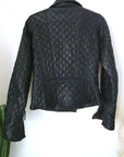 Perfecto noir matelassé 100% cuir