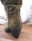 Bottes kaki 100% cuir fabrication Italienne