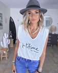T-shirt écru "je t'aime ..."