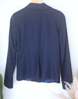 Veste chic et cintrée bleu marine à fines rayures - 𝐌𝐚𝐫𝐢𝐧𝐚𝟒𝟒𝐟𝐚𝐦𝐢𝐥𝐲