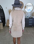 Manteau sans manche beige à bouclette - 𝐌𝐚𝐫𝐢𝐧𝐚𝟒𝟒𝐟𝐚𝐦𝐢𝐥𝐲