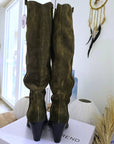 Bottes kaki 100% cuir fabrication Italienne