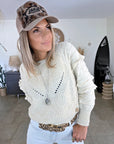 Pull beige à maille chaude - 𝐌𝐚𝐫𝐢𝐧𝐚𝟒𝟒𝐟𝐚𝐦𝐢𝐥𝐲