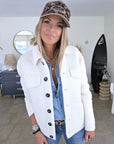 Veste en bouclette écrue