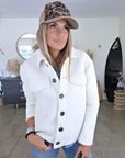 Veste en bouclette écrue