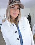 Veste en bouclette écrue