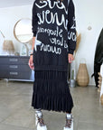 Robe noire à inscriptions - 𝐌𝐚𝐫𝐢𝐧𝐚𝟒𝟒𝐟𝐚𝐦𝐢𝐥𝐲