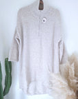 Robe écrue chinée à maille douce - 𝐌𝐚𝐫𝐢𝐧𝐚𝟒𝟒𝐟𝐚𝐦𝐢𝐥𝐲