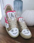Baskets ZV1747 blanche à tags 100% cuir - 𝐌𝐚𝐫𝐢𝐧𝐚𝟒𝟒𝐟𝐚𝐦𝐢𝐥𝐲