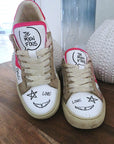 Baskets ZV1747 blanche à tags 100% cuir - 𝐌𝐚𝐫𝐢𝐧𝐚𝟒𝟒𝐟𝐚𝐦𝐢𝐥𝐲