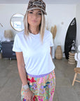 T-shirt blanc dos coeur en dentelle