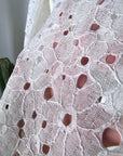 Ensemble blanc chemise + short à broderie anglaise