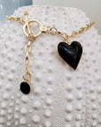 Collier cœur noir