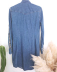 Robe en jean bleu avec bandes latérales - 𝐌𝐚𝐫𝐢𝐧𝐚𝟒𝟒𝐟𝐚𝐦𝐢𝐥𝐲