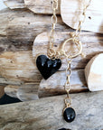 Collier cœur noir