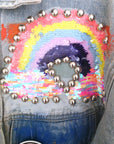 Veste en jean customisée