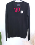 Pull noir inscription dos amour en rouge - 𝐌𝐚𝐫𝐢𝐧𝐚𝟒𝟒𝐟𝐚𝐦𝐢𝐥𝐲