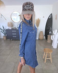 Robe en jean bleu avec bandes latérales - 𝐌𝐚𝐫𝐢𝐧𝐚𝟒𝟒𝐟𝐚𝐦𝐢𝐥𝐲