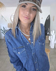 Robe en jean bleu avec bandes latérales - 𝐌𝐚𝐫𝐢𝐧𝐚𝟒𝟒𝐟𝐚𝐦𝐢𝐥𝐲