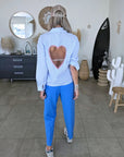 Pantalon bleu vif longueur 7/8è - 𝐌𝐚𝐫𝐢𝐧𝐚𝟒𝟒𝐟𝐚𝐦𝐢𝐥𝐲