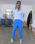 Pantalon bleu vif longueur 7/8è - 𝐌𝐚𝐫𝐢𝐧𝐚𝟒𝟒𝐟𝐚𝐦𝐢𝐥𝐲