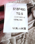 Pantalon taupe à bandes fluo