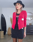 Veste red sans col