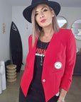 Veste red sans col