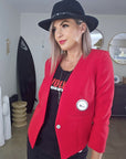 Veste red sans col