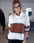 Pull long tricolore