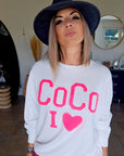 Sweat blanc I'COCO - 𝐌𝐚𝐫𝐢𝐧𝐚𝟒𝟒𝐟𝐚𝐦𝐢𝐥𝐲